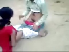 Indian Village Women Fucks 2 Guys in Public