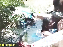 Desi village aunty,tamil horny girl bath fucking with husband , huge boobs press sucking moaning